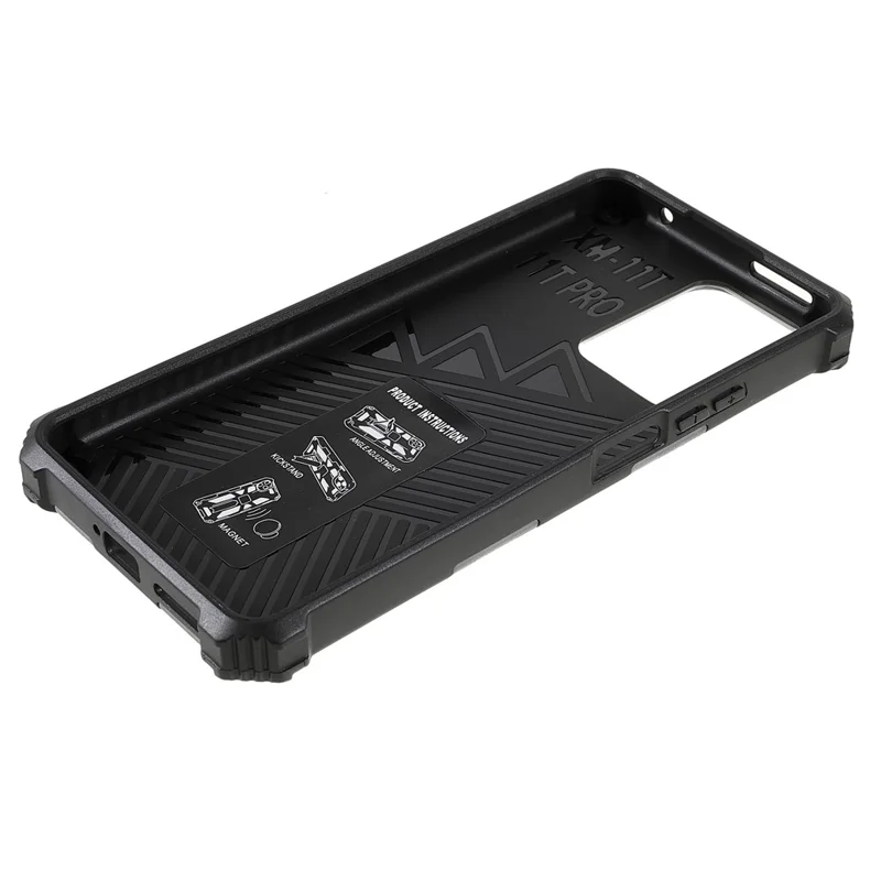 Anti-scratch Built-in Kickstand Camouflage Design Drop-proof Phone Case Shell for Xiaomi 11T/11T Pro - Blue