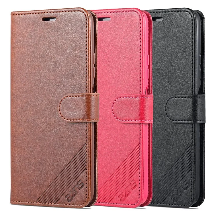 Azns Für Xiaomi Redmi Anmerkung 11 5G (China) (mediatek)/note 11T 5G/Note 11s 5G PU Leder Anti-Drop Dual-side-magnetverschluss Brieftaschenhalter Design Telefonhülle - Schwarz