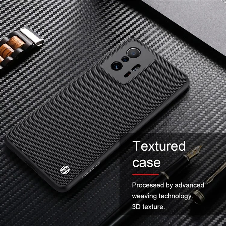 Nillkin Nylon Fiber Texture Двойной Слой Твердый пк Soft TPU Защитный Корпус Для Xiaomi 11t / 11t Pro