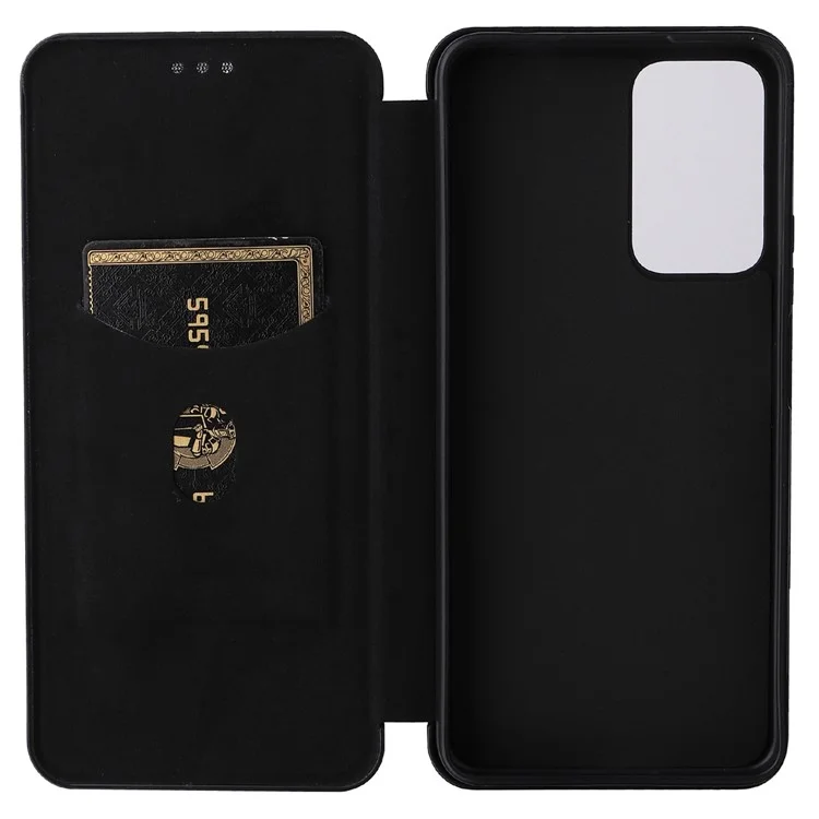 Для Xiaomi Redmi Note 11 Pro 5G (Китай) (MediaTek) / 11 Pro+ 5G Чехол для телефона с текстурой из углеродного волокна, противоударный, с магнитным креплением и подставкой - черный