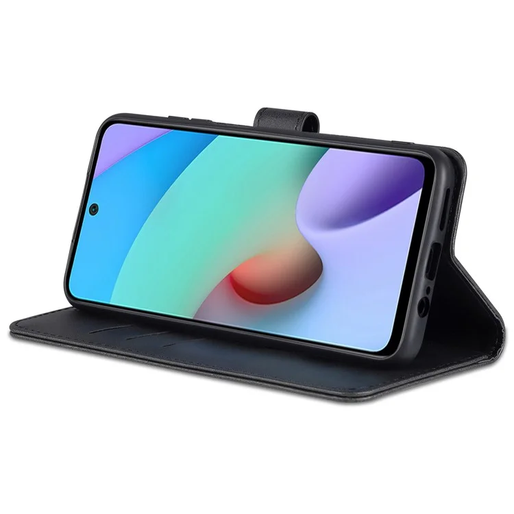 AZNS Pour Xiaomi Redmi Note 11 5G (chine) (mediatek) / Note 11T 5G / Note 11S 5G PU le Cuir Flip Folio Case de Porte - le Noir