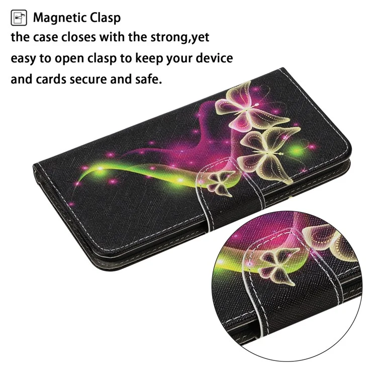 Cross Texture PU Pethet Coperchio Perchirattura Percolo Per Modo di Protezione Fulle Custodia Flip Custodia Con Cinturino Per Xiaomi Redmi Note 11 Pro 5G (cina) (mediatiatek)/nota 11 Pro+ 5G - Coppia Farfalle