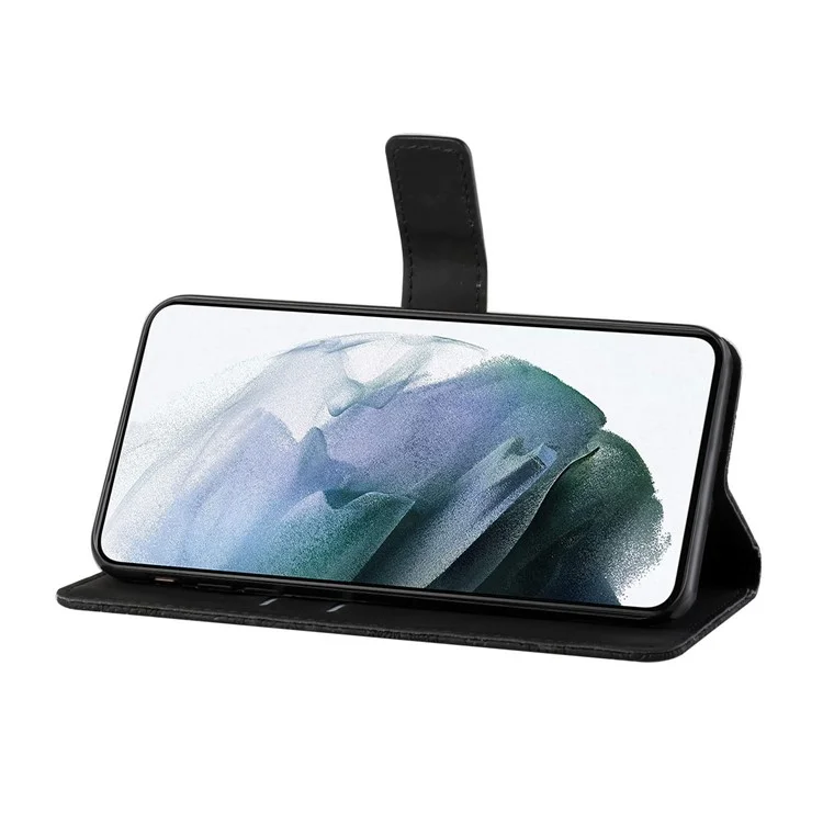 Impresión Resistente a Los Arañazos de Estilo Étnico Billetera Magnética Billetera PU de Cuero Para Xiaomi Redmi Note 11 Pro 5G (China) (mediatek)/nota 11 Pro+ 5G - Negro