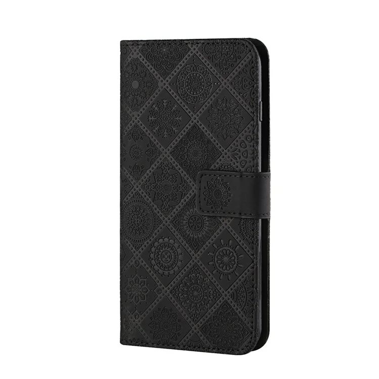 Impresión Resistente a Los Arañazos de Estilo Étnico Billetera Magnética Billetera PU de Cuero Para Xiaomi Redmi Note 11 Pro 5G (China) (mediatek)/nota 11 Pro+ 5G - Negro