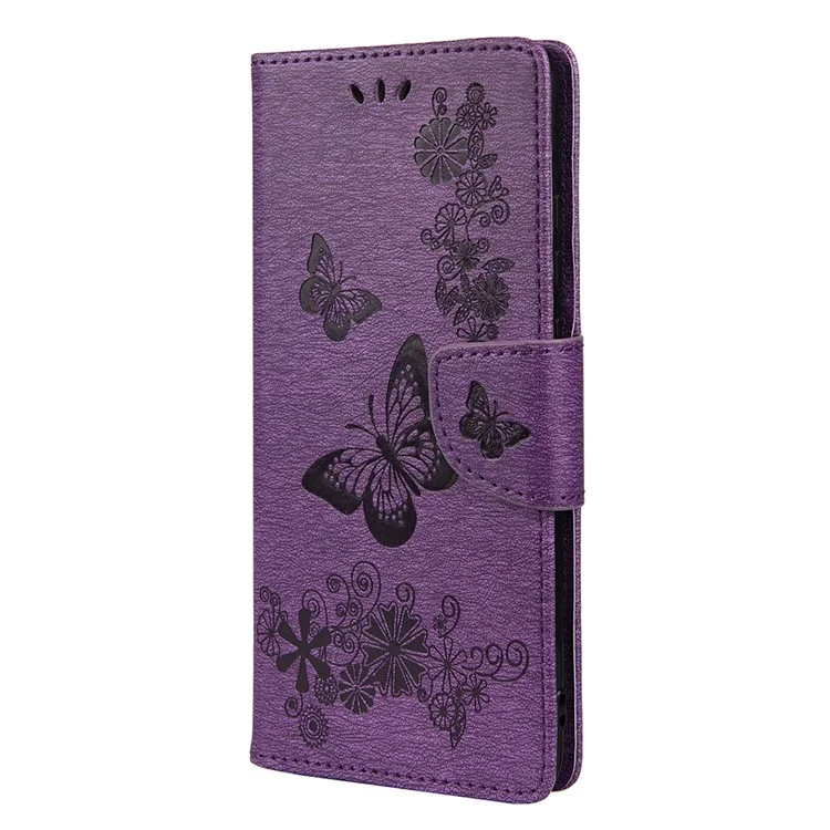 Capa de Telefone de Couro com Carteira e Suporte Flip para Xiaomi Redmi Note 11 Pro+ 5G/Note 11 Pro 5G (China) (MediaTek) - Roxo