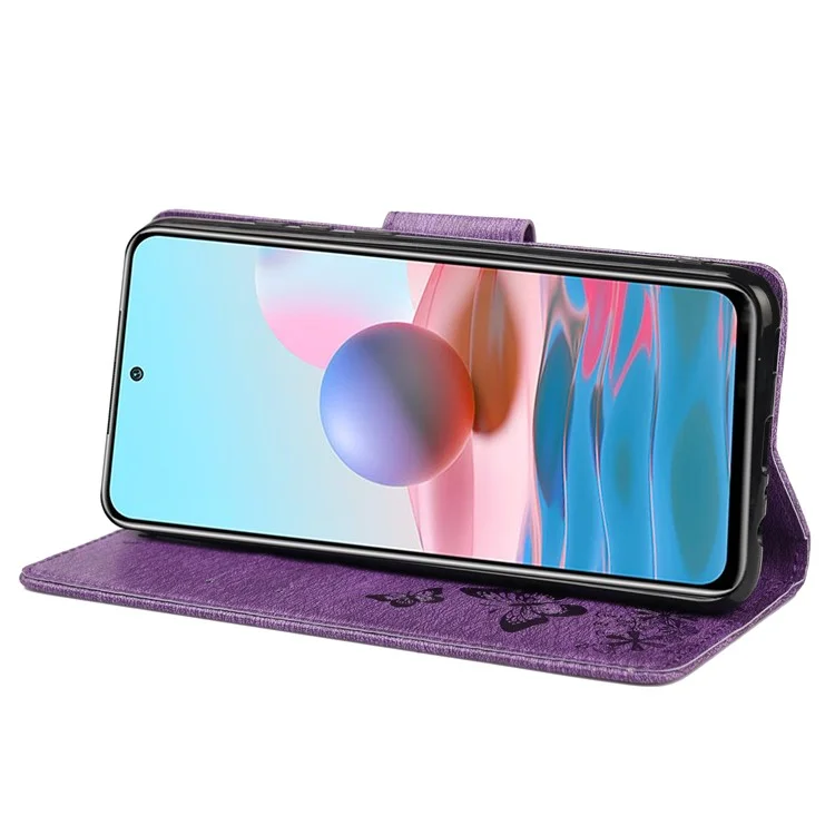 Capa de Telefone de Couro com Carteira e Suporte Flip para Xiaomi Redmi Note 11 Pro+ 5G/Note 11 Pro 5G (China) (MediaTek) - Roxo