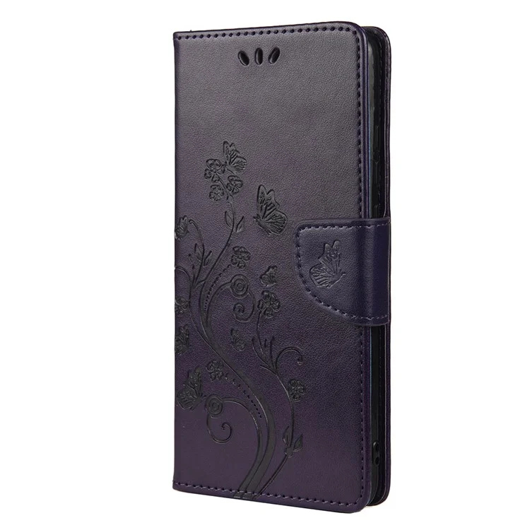 Para Xiaomi Redmi Note 11 5G (China) (mediatek)/nota 11T 5g/nota 11S 5G Soporte de Soporte Case de Teléfonos Impresión de Mariposa Flip Flip Cubierta de Teléfono de Cuero de Cuero - Violeta