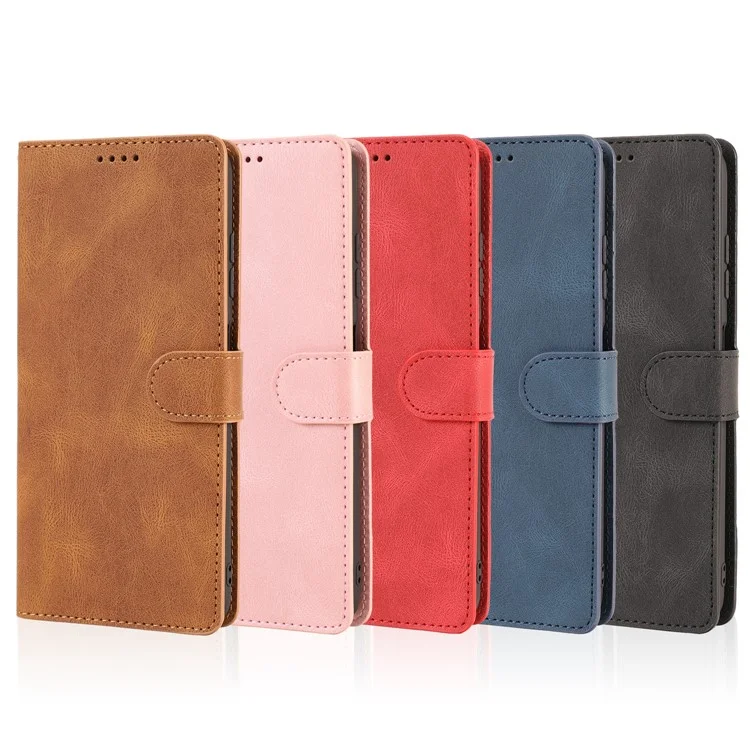 Magnetic Classic Style PU Leather Wallet Case Stand Anti-Scratch Full Protective Phone Cover with Strap for Xiaomi Redmi Note 11 Pro 5G (China) (MediaTek)/Note 11 Pro+ 5G - Black