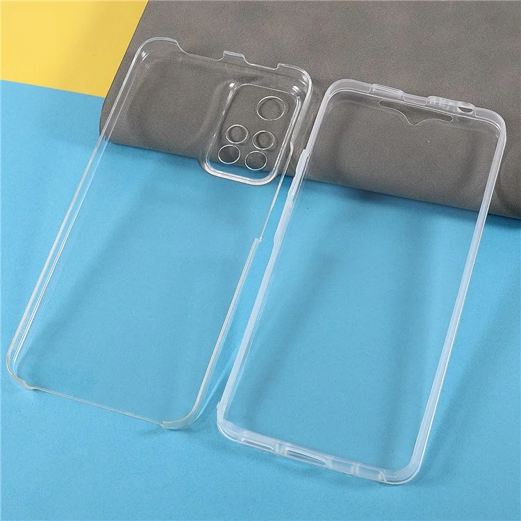 Détachable 2-en-1 PC Dur + Couvercle Avant Pour Animaux de Compagnie + Tpu Edge Hybride Caisse de Téléphone Complet Shell de Téléphone de Protection Complète Pour Xiaomi Redmi Note 11 Pro 5G (chine) (mediatek) / Note 11 Pro + 5G