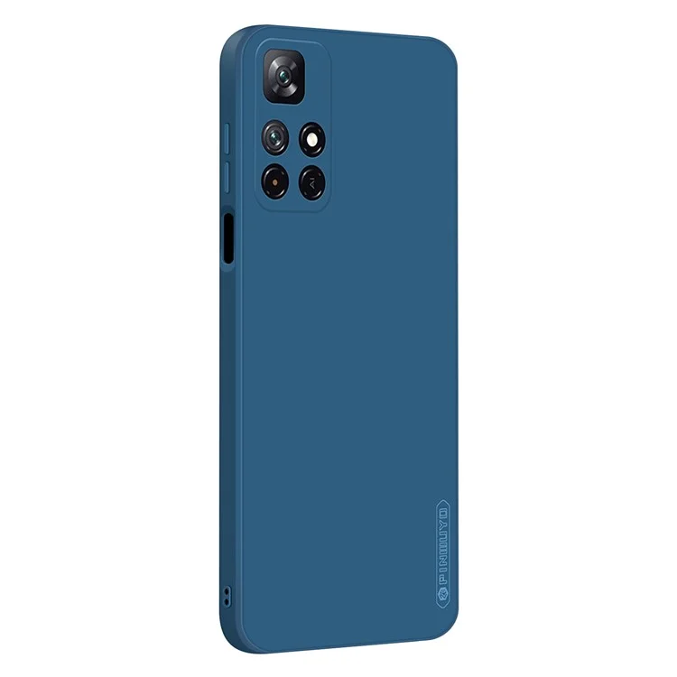 PINWUYO Silicone Phone Case Precise Cutouts Phone Cover for Xiaomi Redmi Note 11 5G (China) (Mediatek) / Redmi Note 11T 5G / Redmi Note 11S 5G - Blue