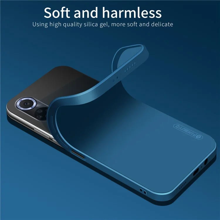PINWUYO Silicone Phone Case Precise Cutouts Phone Cover for Xiaomi Redmi Note 11 5G (China) (Mediatek) / Redmi Note 11T 5G / Redmi Note 11S 5G - Blue