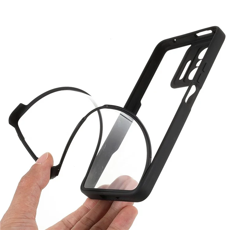 Lente da Câmera Proteção Acrílica + Capa Híbrida de TPU de Cobertura Completa com Película de Tela PET para Xiaomi 11T/11T Pro - Preto