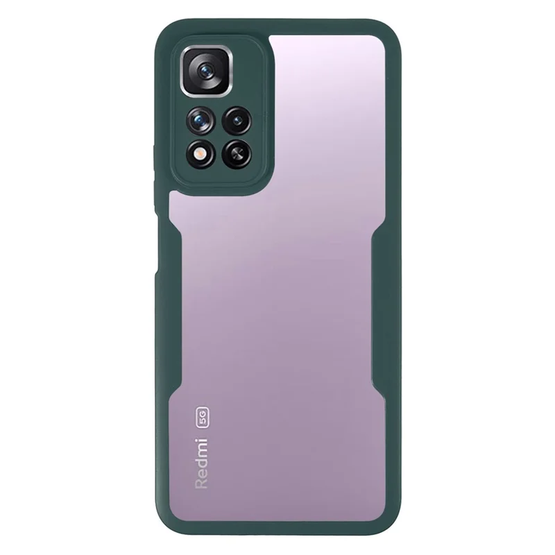 Camera Lens Protector PET Screen Film + Acrylic + TPU Phone Case Full Body Protection Cover for Xiaomi Redmi Note 11 Pro 5G (China) (MediaTek)/Note 11 Pro+ 5G - Midnight Green