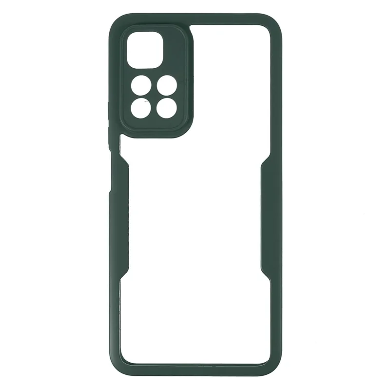 Camera Lens Protector PET Screen Film + Acrylic + TPU Phone Case Full Body Protection Cover for Xiaomi Redmi Note 11 Pro 5G (China) (MediaTek)/Note 11 Pro+ 5G - Midnight Green