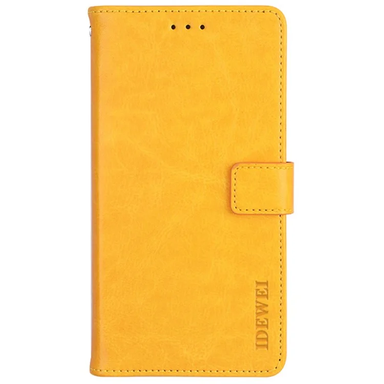 IDEWEI Lightweight Premium PU Leather and TPU Good Protection Stand Wallet Mobile Phone Cover for Xiaomi Redmi Note 11 Pro+ 5G/11 Pro 5G (China) (MediaTek) - Amarelo