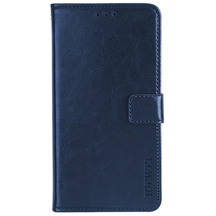 Idewei Lightweight Premium PU Cuir et TPU Bon Support de Protection Portefeuille Couverture de Téléphone Mobile Pour Xiaomi Redmi Note 11 Pro + 5G / 11 Pro 5G (chine) (MediaTek) - Bleu Foncé