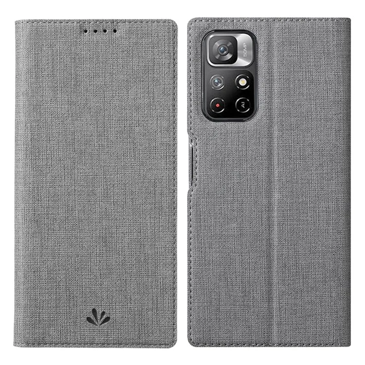 VILI DMX Series Anti-scratch Mobile Phone Bag Case PU Leather Stand Auto Magnetic Closed Phone Cover for Xiaomi Redmi Note 11 5G (China) (MediaTek)/Note 11S 5G/Note 11T 5G - Grey