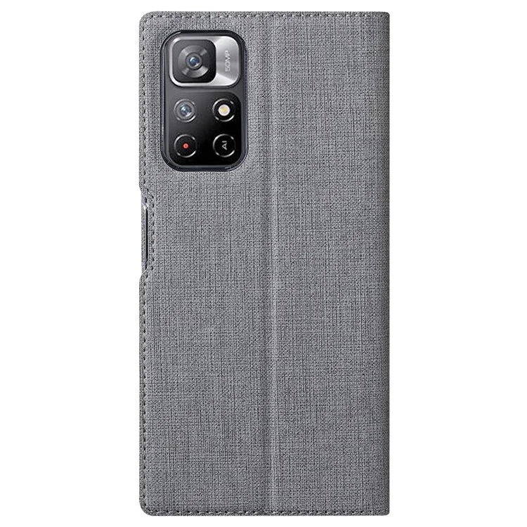 VILI DMX Series Anti-scratch Mobile Phone Bag Case PU Leather Stand Auto Magnetic Closed Phone Cover for Xiaomi Redmi Note 11 5G (China) (MediaTek)/Note 11S 5G/Note 11T 5G - Grey