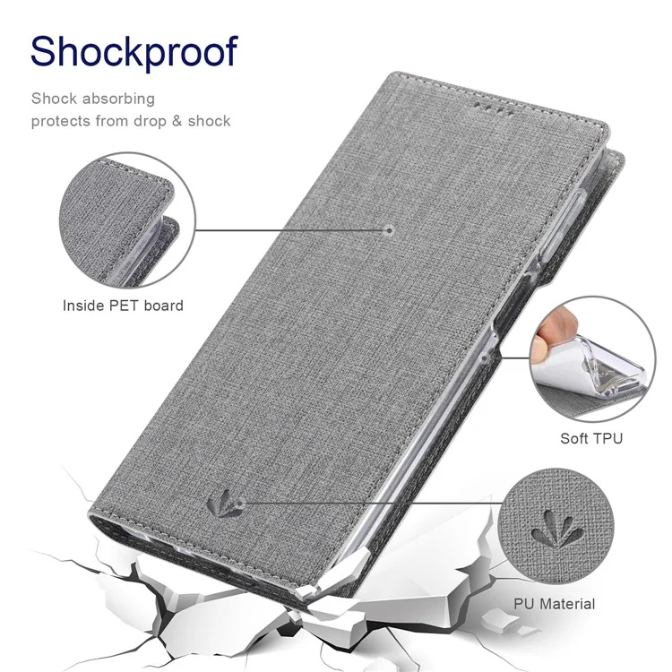 VILI DMX Series Anti-scratch Mobile Phone Bag Case PU Leather Stand Auto Magnetic Closed Phone Cover for Xiaomi Redmi Note 11 5G (China) (MediaTek)/Note 11S 5G/Note 11T 5G - Grey