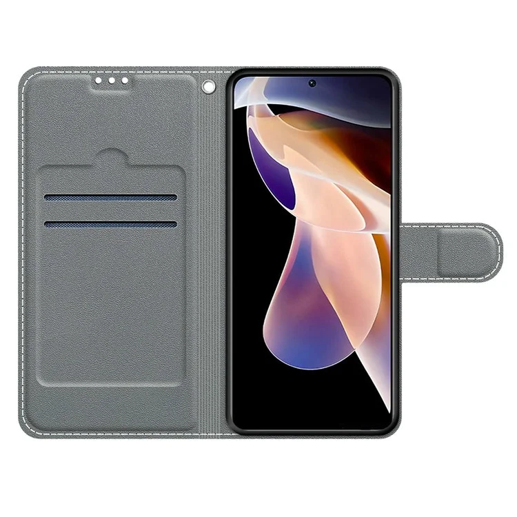 Stand Feature Wrist Strap Pattern Printing Leather Flip Case with Card Slots for Xiaomi Redmi Note 11 Pro 5G (China) (MediaTek)/Note 11 Pro+ 5G - C02 Cat