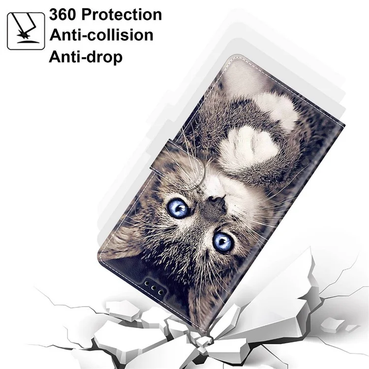 Stand Feature Wrist Strap Pattern Printing Leather Flip Case with Card Slots for Xiaomi Redmi Note 11 Pro 5G (China) (MediaTek)/Note 11 Pro+ 5G - C02 Cat