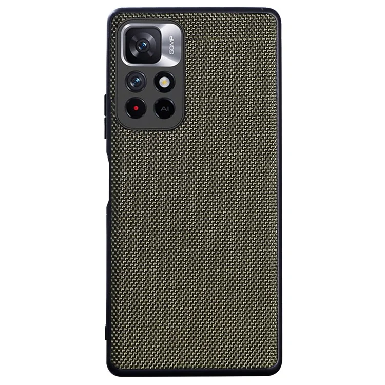 TPU à Revêtement en Nylon Résistant Aux Rayures Étui de Téléphone Pour le Téléphone Pour Xiaomi Redmi Note 11 5G (chine) (mediatek) / Note 11S 5G / Note 11T 5G - Vert
