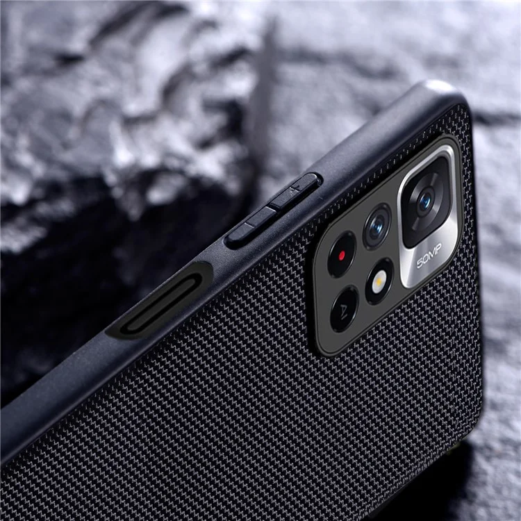 TPU à Revêtement en Nylon Résistant Aux Rayures Étui de Téléphone Pour le Téléphone Pour Xiaomi Redmi Note 11 5G (chine) (mediatek) / Note 11S 5G / Note 11T 5G - Vert