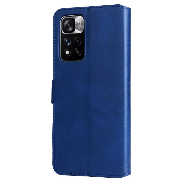 Cuero Texturizado + TPU Stand Willet Case Protectora Teléfono Para Xiaomi Redmi Note 11 Pro 5G (China) (mediatek)/nota 11 Pro + 5G - Azul