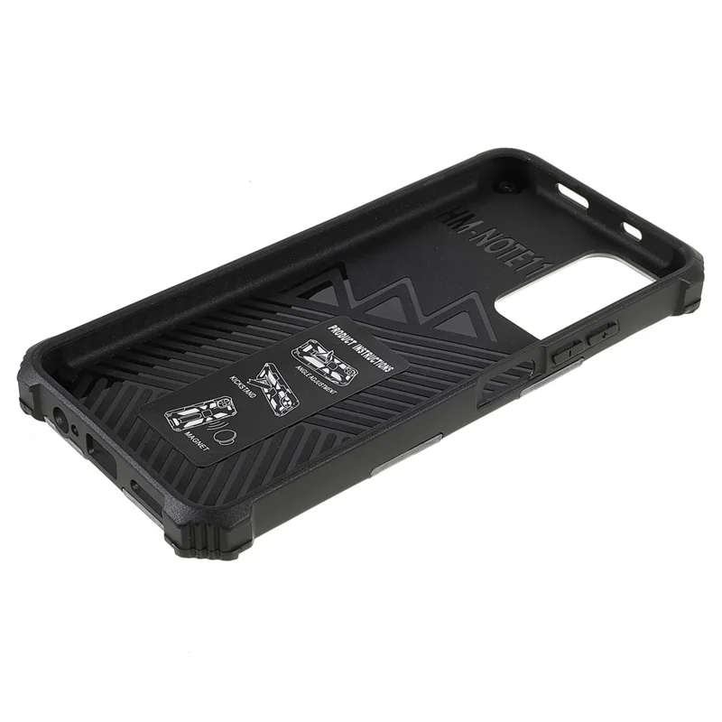 For Xiaomi Redmi Note 11 5G (China) (MediaTek)/Note 11S 5G/Note 11T 5G Camouflage Design Soft TPU Hard PC Dual Layer Protective Case Phone Shell with Kickstand - Mint Green