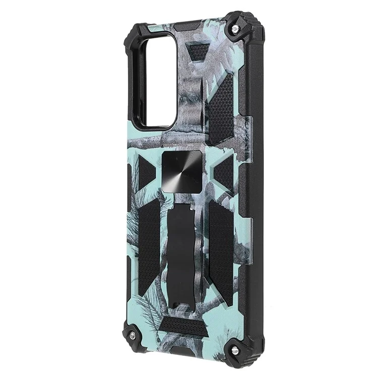 Para Xiaomi Redmi Note 11 5G (China) (mediatek)/nota 11s 5g/nota 11t 5g Design de Camuflagem TPU Soft TPU Hard PC Dual Camada de Proteção Caso de Proteção - Luz Verde