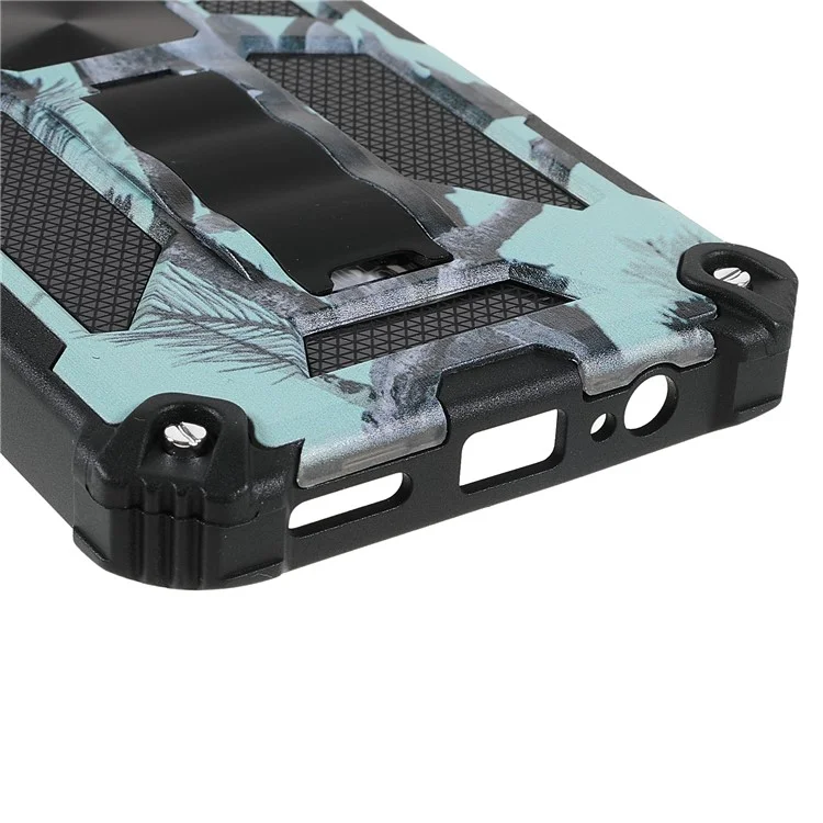 Para Xiaomi Redmi Note 11 5G (China) (mediatek)/nota 11s 5g/nota 11t 5g Design de Camuflagem TPU Soft TPU Hard PC Dual Camada de Proteção Caso de Proteção - Luz Verde