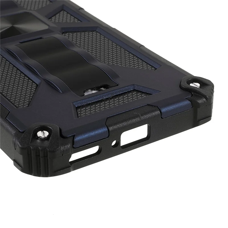 Repbeständig vinklad flexibel TPU + hård PC stötsäker bakdels med inbyggd magnetisk metallplatta för Xiaomi Redmi Note 11 Pro+ 5G/Note 11 Pro 5G (Kina) (MediaTek) - Blå