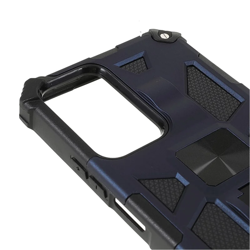 Repbeständig vinklad flexibel TPU + hård PC stötsäker bakdels med inbyggd magnetisk metallplatta för Xiaomi Redmi Note 11 Pro+ 5G/Note 11 Pro 5G (Kina) (MediaTek) - Blå