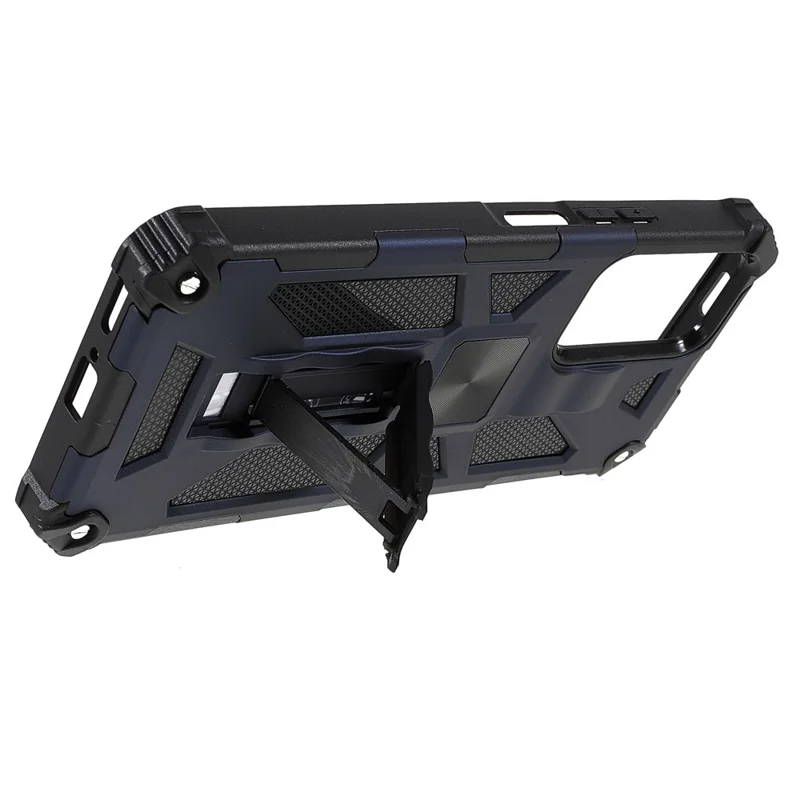 Repbeständig vinklad flexibel TPU + hård PC stötsäker bakdels med inbyggd magnetisk metallplatta för Xiaomi Redmi Note 11 Pro+ 5G/Note 11 Pro 5G (Kina) (MediaTek) - Blå