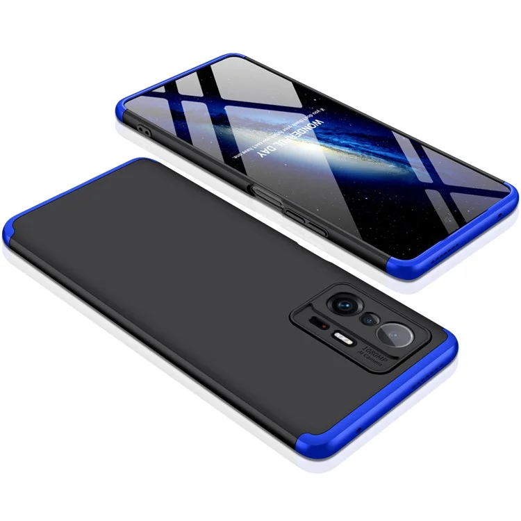 GKK Destacável 3 Peça À Prova De Choque Matte Dura Pc Phone Protetor Para Xiaomi 11t / 11t Pro - Preto / Azul