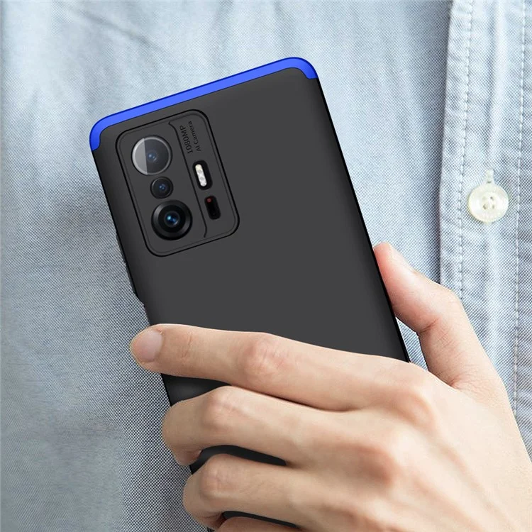 GKK Destacável 3 Peça À Prova De Choque Matte Dura Pc Phone Protetor Para Xiaomi 11t / 11t Pro - Preto / Azul