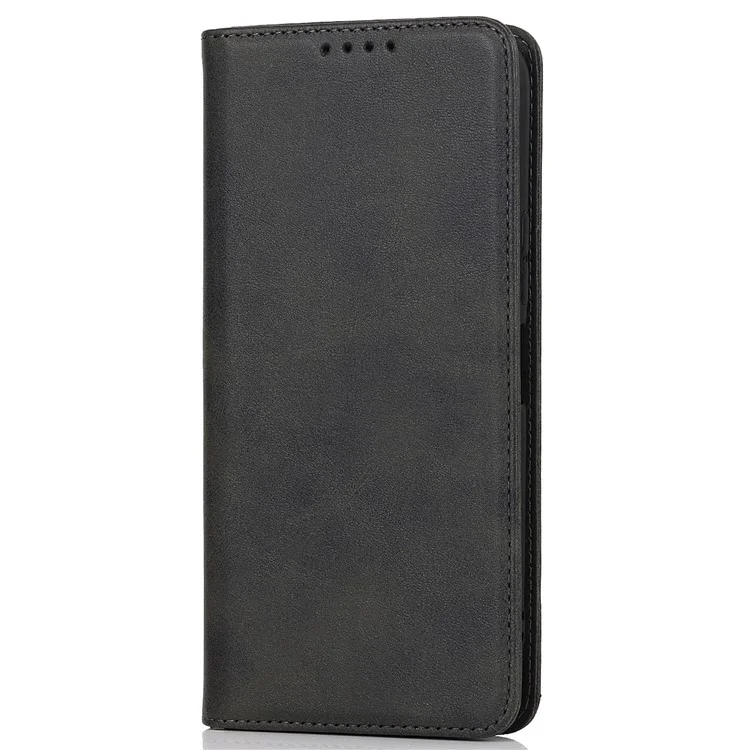 Магнитно -поглощение Кожи Кожи Shockpereper Tpu Стенда Flip Wallet Cover Для Xiaomi Redmi Note 10 je - Черный