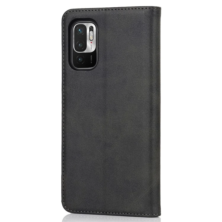 Магнитно -поглощение Кожи Кожи Shockpereper Tpu Стенда Flip Wallet Cover Для Xiaomi Redmi Note 10 je - Черный