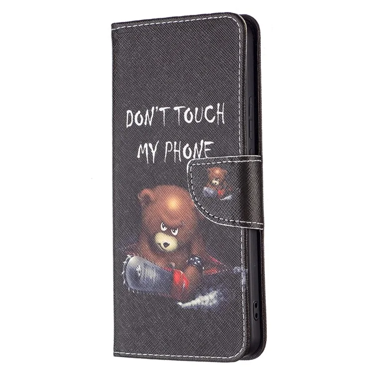 Pattern Printing PU Leather Folio Flip Stand Wallet Cover Shockproof Phone Case Shell for Xiaomi Redmi Note 11 Pro 5G (China) (MediaTek)/Note 11 Pro+ 5G - Bear