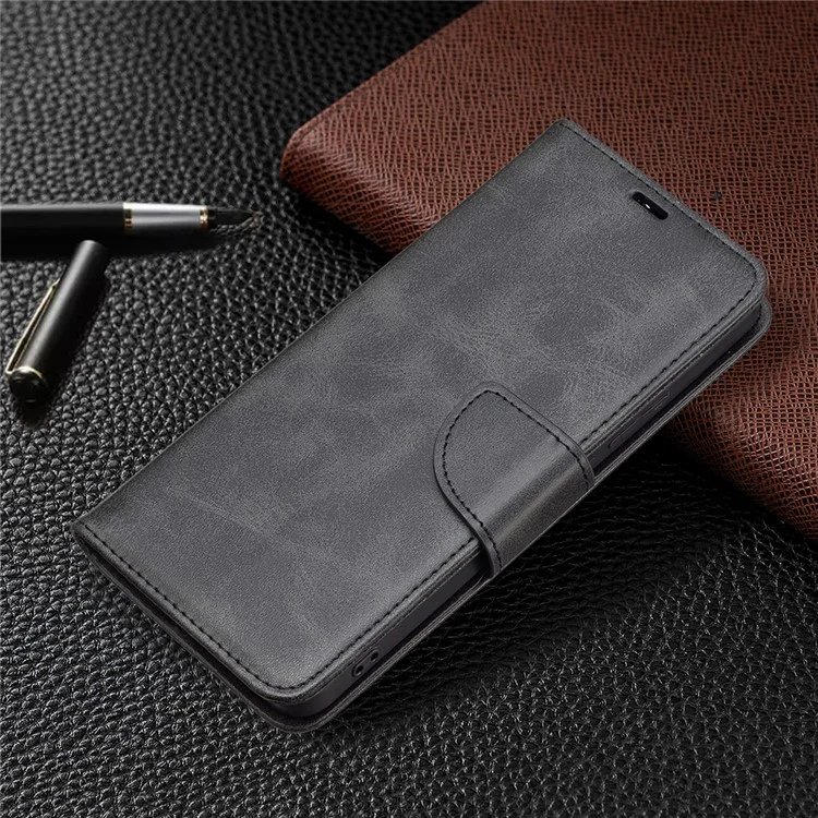 Shock-absorption Textured PU Leather Phone Wallet Case Cover with Stand and Wrist Strap for Xiaomi Redmi Note 11 Pro+ 5G/Redmi Note 11 Pro 5G (China) (MediaTek) - Black