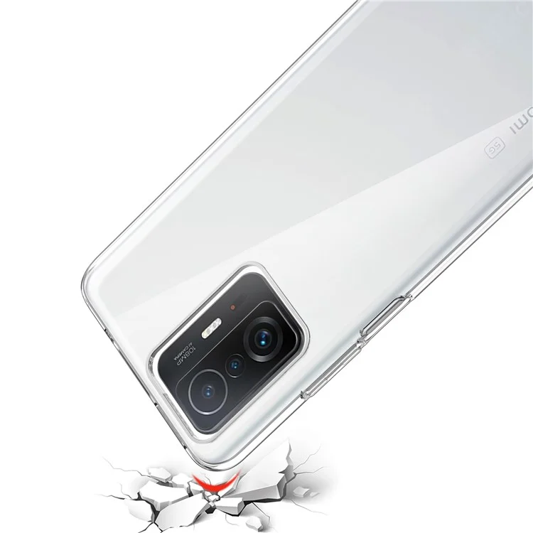 Transparente weiche TPU-Schutzhülle mit Panzerglas-Displayschutz für Xiaomi 11T/11T Pro