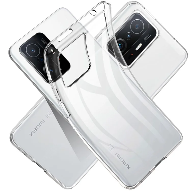 Transparente weiche TPU-Schutzhülle mit Panzerglas-Displayschutz für Xiaomi 11T/11T Pro