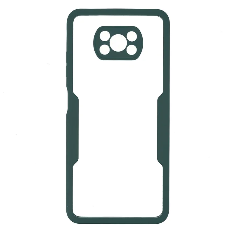 Protezione Della Fotocamera Ibrida Acrilica + Guscio di Telefono TPU Con Protezione Dello Schermo PET Per Xiaomi Poco X3 NFC/Poco X3 Pro/Poco X3 - Blu Notte