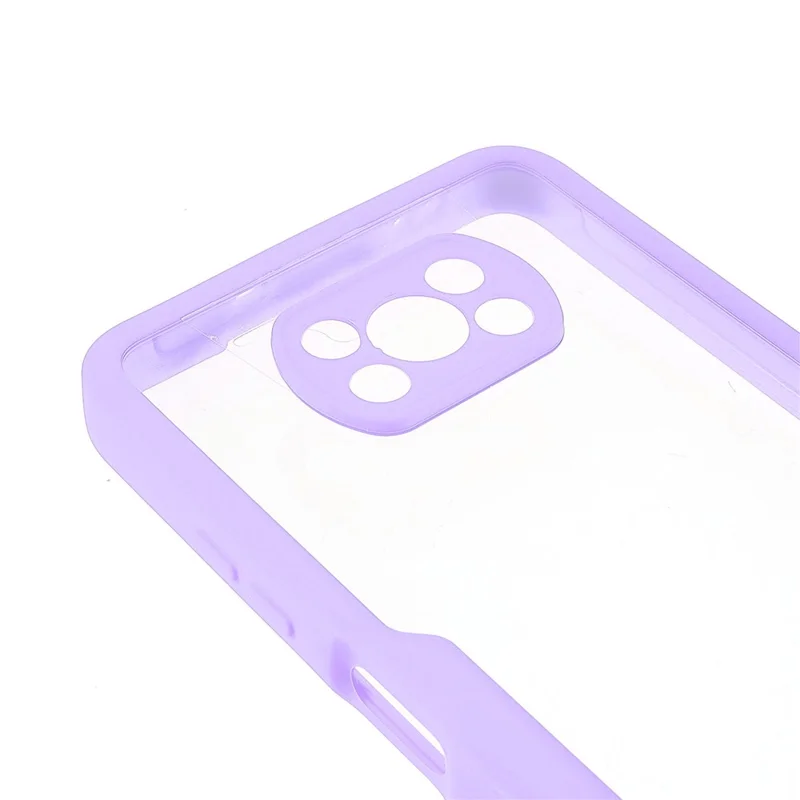 Camera Protection Hybrid Acrylic + TPU Phone Case Shell with PET Screen Protector for Xiaomi Poco X3 NFC/Poco X3 Pro/Poco X3 - Purple