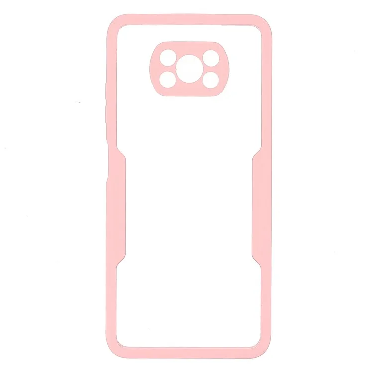Camera Protection Hybrid Acrylic + TPU Phone Case Shell with PET Screen Protector for Xiaomi Poco X3 NFC/Poco X3 Pro/Poco X3 - Pink