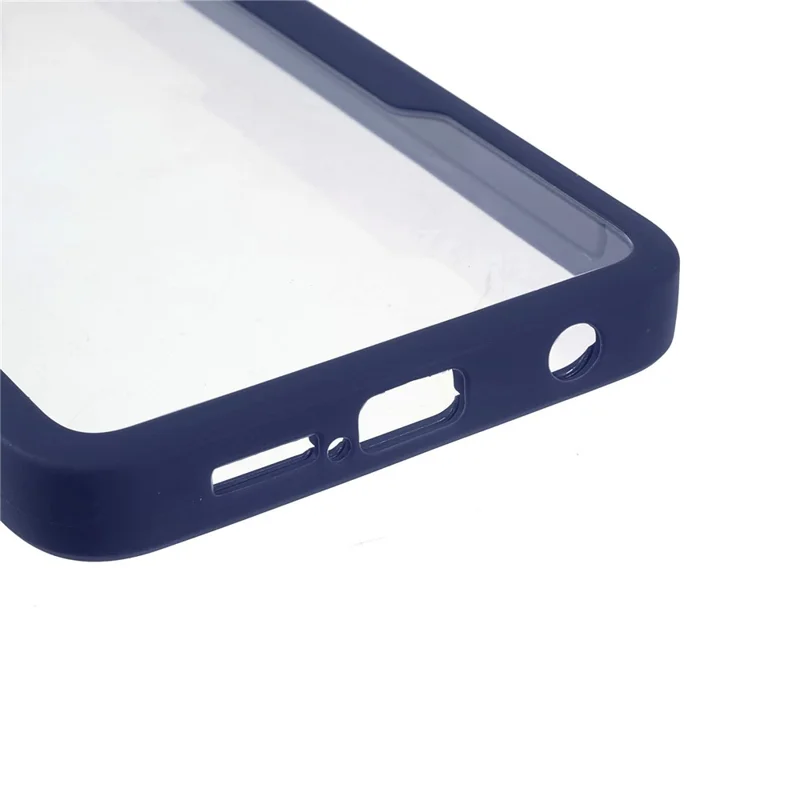 Camera Protection Hybrid Acrylic + TPU Phone Case Shell with PET Screen Protector for Xiaomi Poco X3 NFC / Poco X3 Pro / Poco X3 - Navy Blue