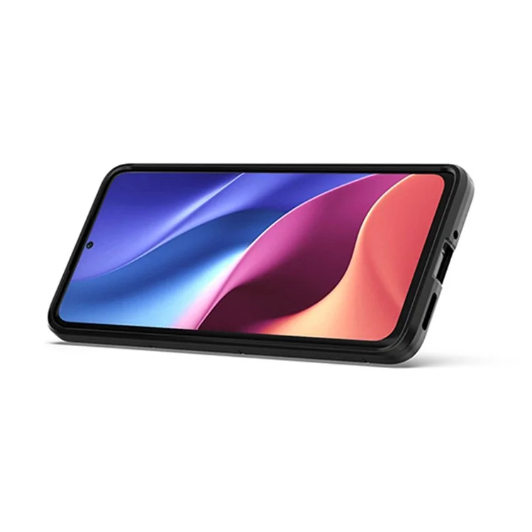 Hybrid Hard PC Soft TPU Doppelschutz Sturzsichere Hülle mit Ringhalterung und Ständer für Xiaomi 12 5G/12X 5G/12S 5G - Schwarz