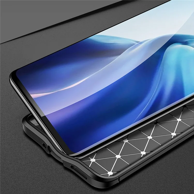 Capa Protetora Flexível TPU Anti-Impressão Digital com Textura de Lichia, Ultra Fina e com Absorção de Choques para Xiaomi 12 Pro 5G / 12S Pro 5G /12 Pro (Dimensity) 5G - Preta