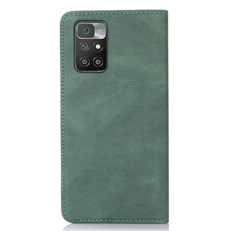 Lines Imprinted PU Leather Skin-touch Wallet Stand Case Phone Cover Shell for Xiaomi Redmi Note 11 Pro 5G (China) (MediaTek)/Note 11 Pro+ 5G - Green