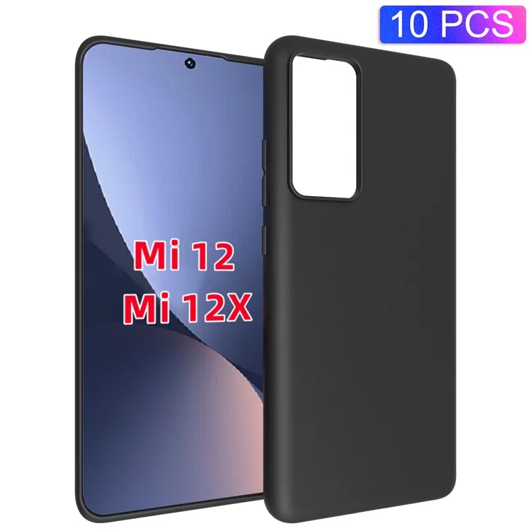 10 unidades/paquete Funda de teléfono móvil resistente a los arañazos con acabado mate por ambos lados para Xiaomi 12 5G/12X 5G/12S 5G